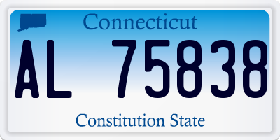 CT license plate AL75838