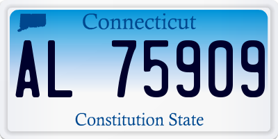CT license plate AL75909