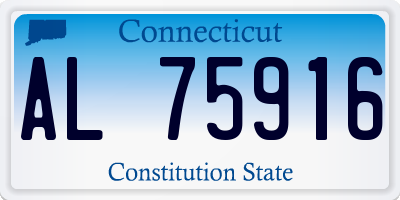 CT license plate AL75916