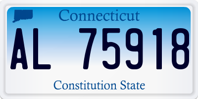 CT license plate AL75918