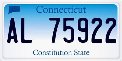CT license plate AL75922