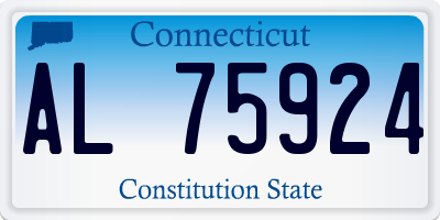 CT license plate AL75924