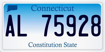 CT license plate AL75928