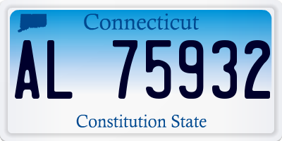 CT license plate AL75932
