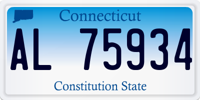 CT license plate AL75934