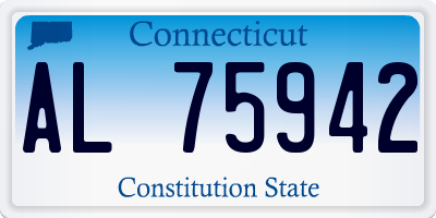 CT license plate AL75942