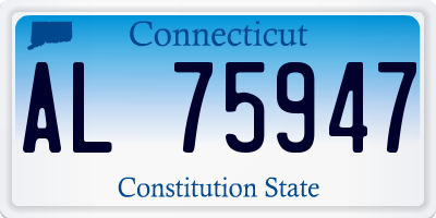 CT license plate AL75947
