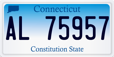 CT license plate AL75957