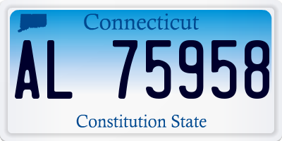 CT license plate AL75958