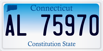 CT license plate AL75970