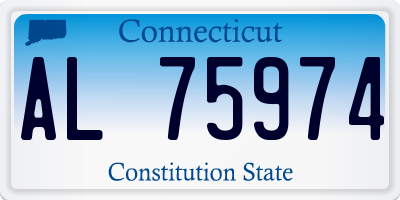 CT license plate AL75974