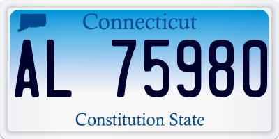 CT license plate AL75980
