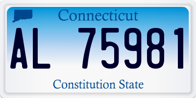 CT license plate AL75981