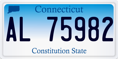 CT license plate AL75982