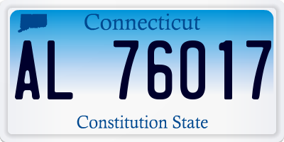 CT license plate AL76017