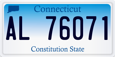 CT license plate AL76071
