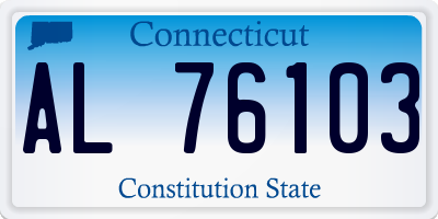CT license plate AL76103