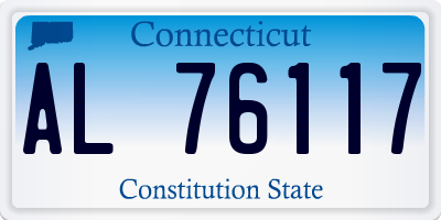 CT license plate AL76117