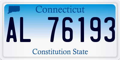 CT license plate AL76193