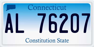 CT license plate AL76207