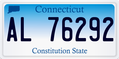 CT license plate AL76292