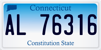 CT license plate AL76316