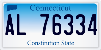 CT license plate AL76334