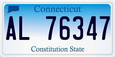 CT license plate AL76347