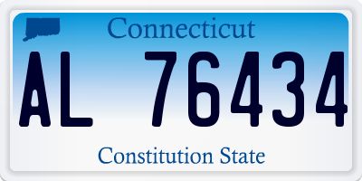 CT license plate AL76434
