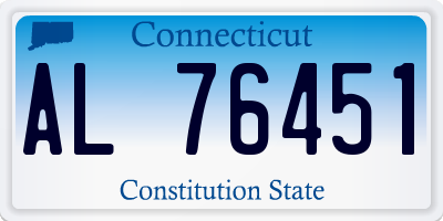 CT license plate AL76451