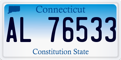 CT license plate AL76533