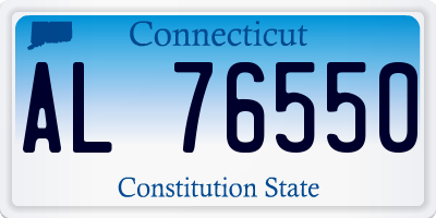 CT license plate AL76550