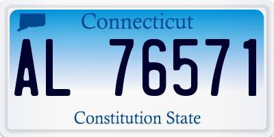 CT license plate AL76571