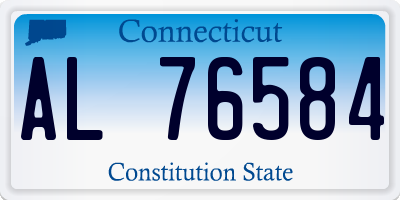 CT license plate AL76584