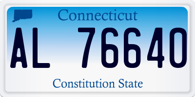 CT license plate AL76640