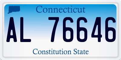 CT license plate AL76646