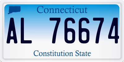 CT license plate AL76674