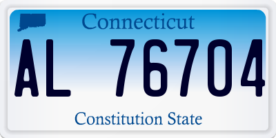 CT license plate AL76704