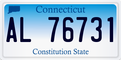 CT license plate AL76731