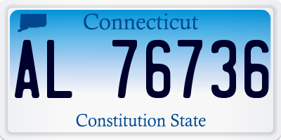 CT license plate AL76736