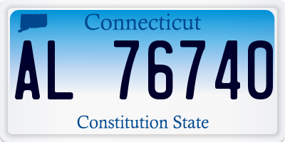 CT license plate AL76740