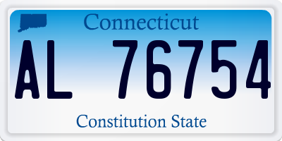 CT license plate AL76754