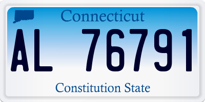 CT license plate AL76791