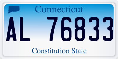 CT license plate AL76833