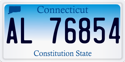CT license plate AL76854