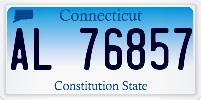 CT license plate AL76857