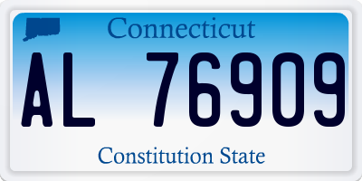CT license plate AL76909