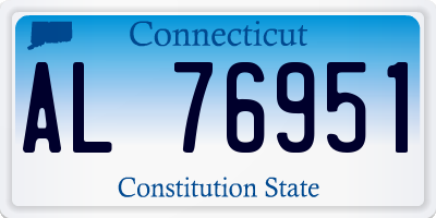 CT license plate AL76951
