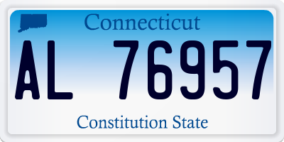 CT license plate AL76957
