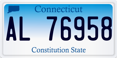 CT license plate AL76958